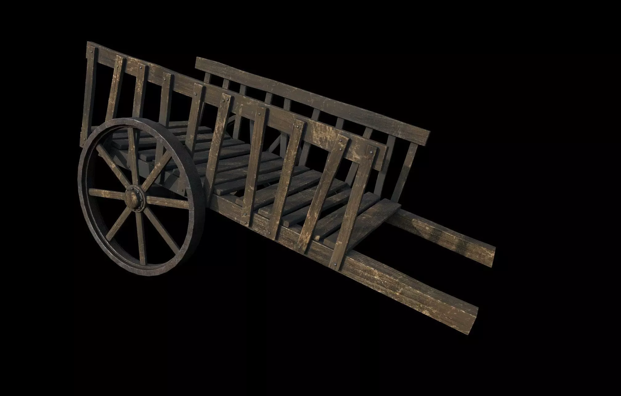 Gothic tumbril B 3D model