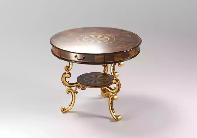 Oyster round table  highpoly