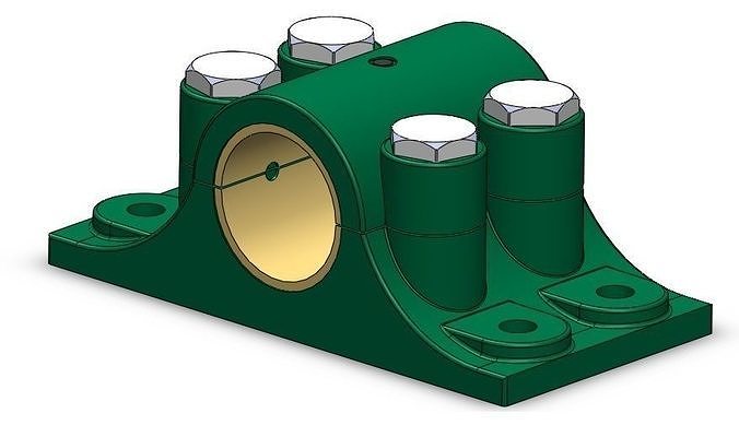 Split fluid bearing Free 3D print model