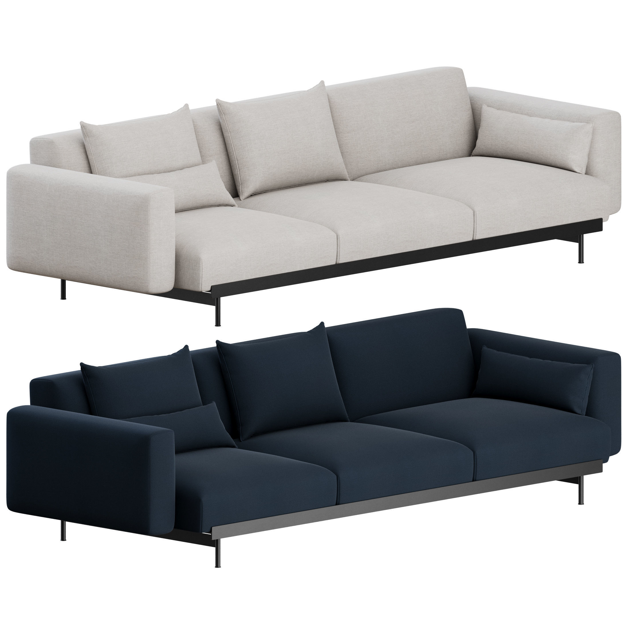 IN SITU 3 Seater Sofa by Muuto 3D model_3