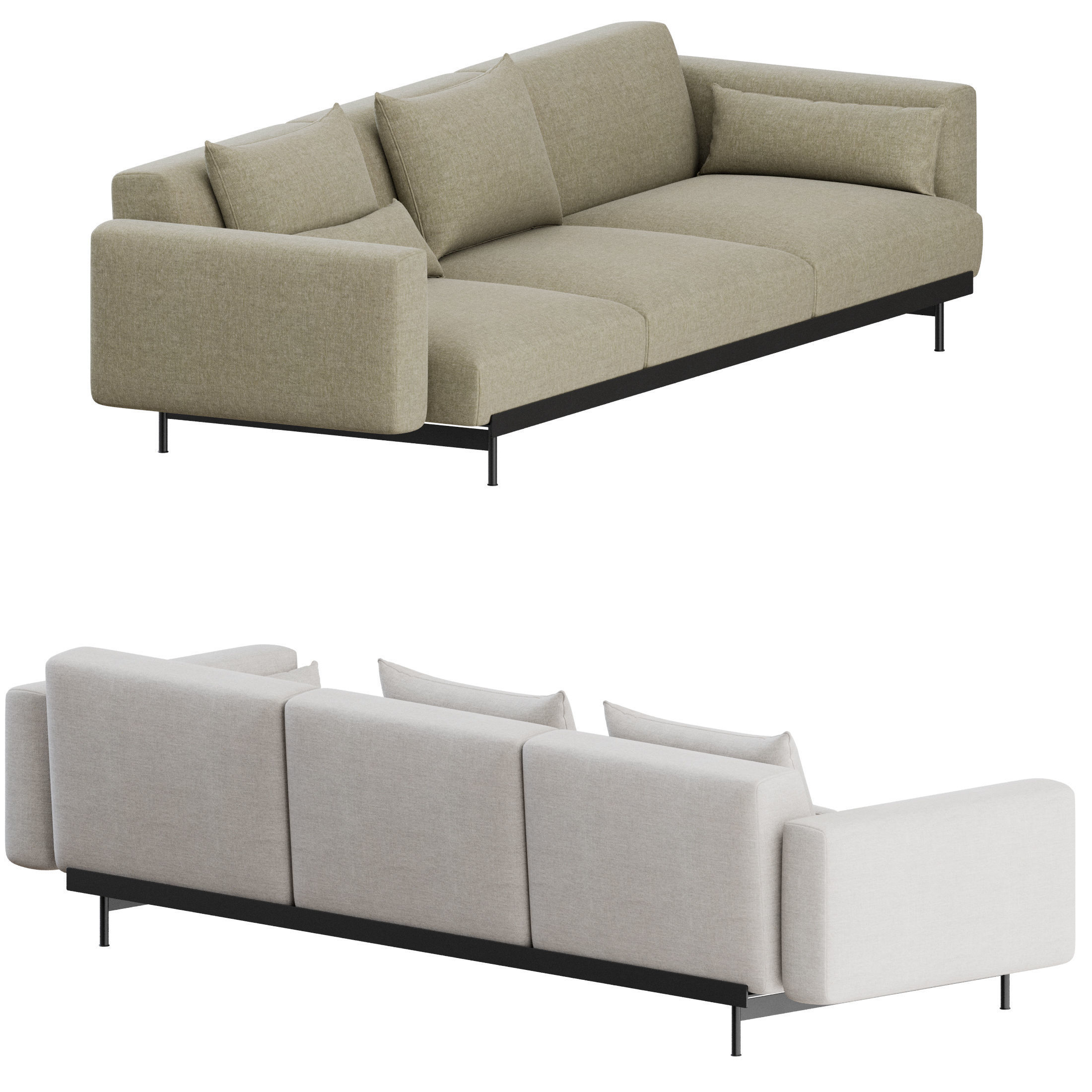 IN SITU 3 Seater Sofa by Muuto 3D model_6