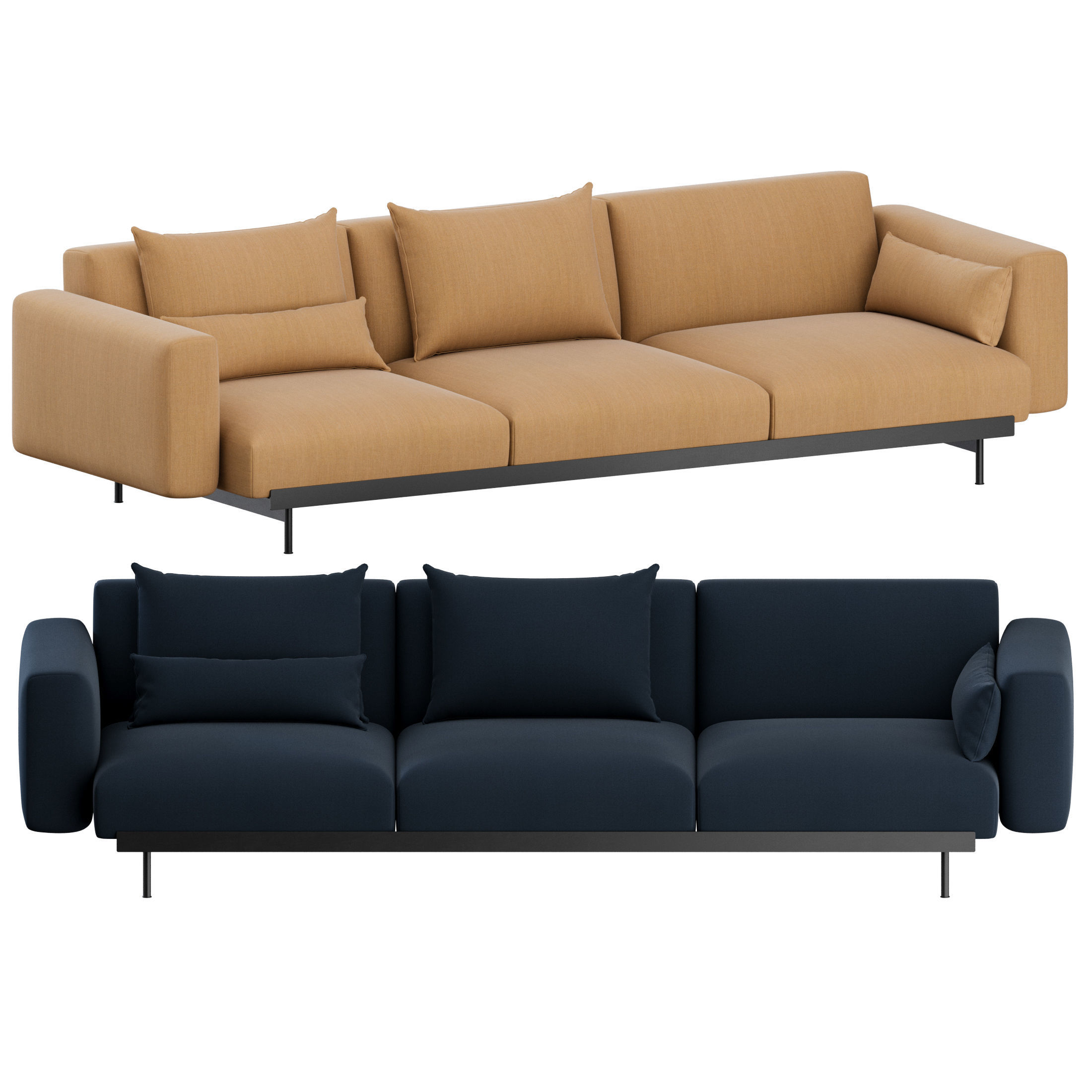 IN SITU 3 Seater Sofa by Muuto 3D model_5