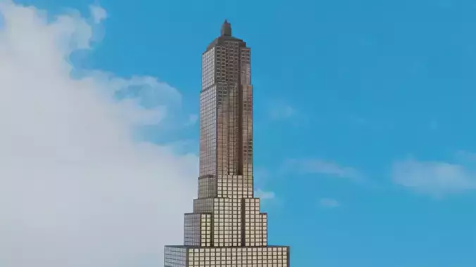 Empire State Building Low-poly 3D model