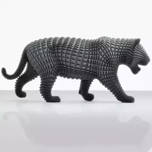 Tiger Abstract Object Wireframe