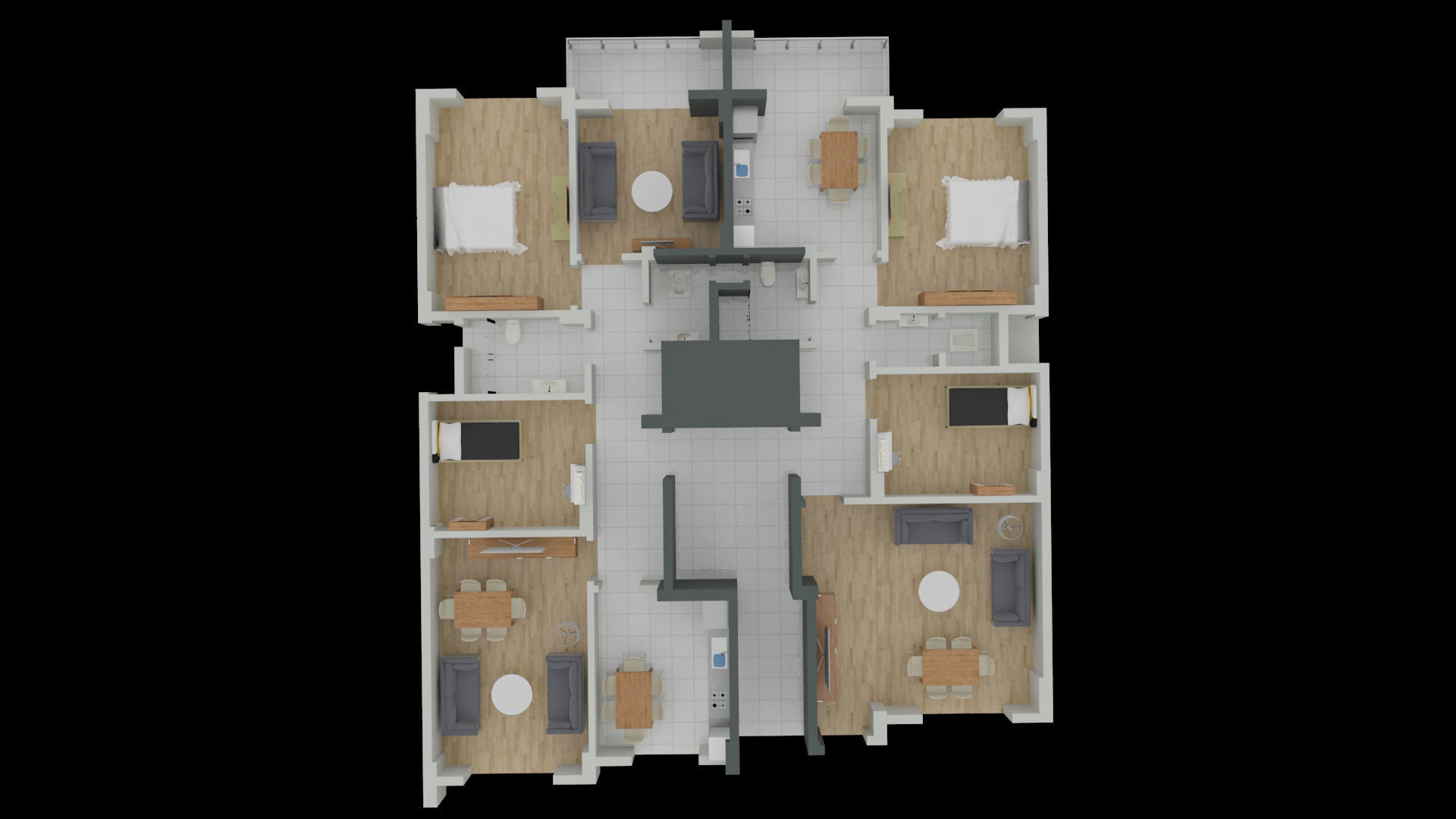 House Plan 3D model_2