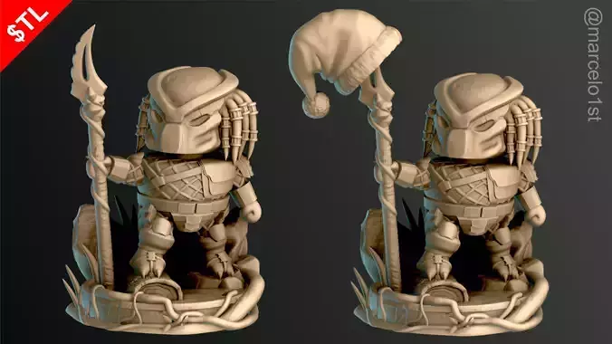 The Hunter - Prey Cute Statue 3D print model