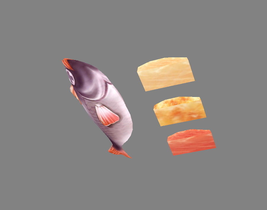 Cartoon fish Low-poly 3D model_2