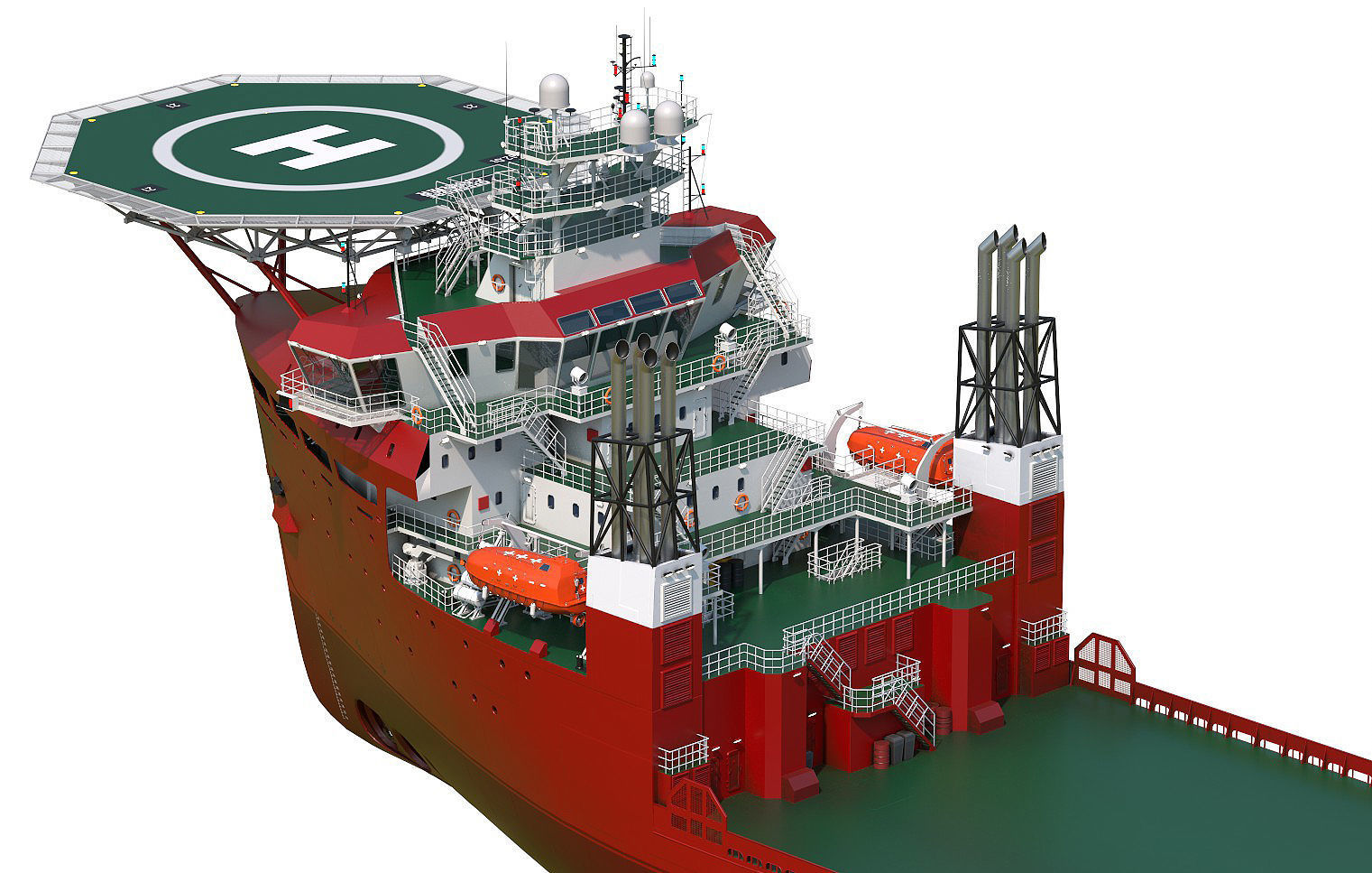 Offshore Carrier RED  3D model_2