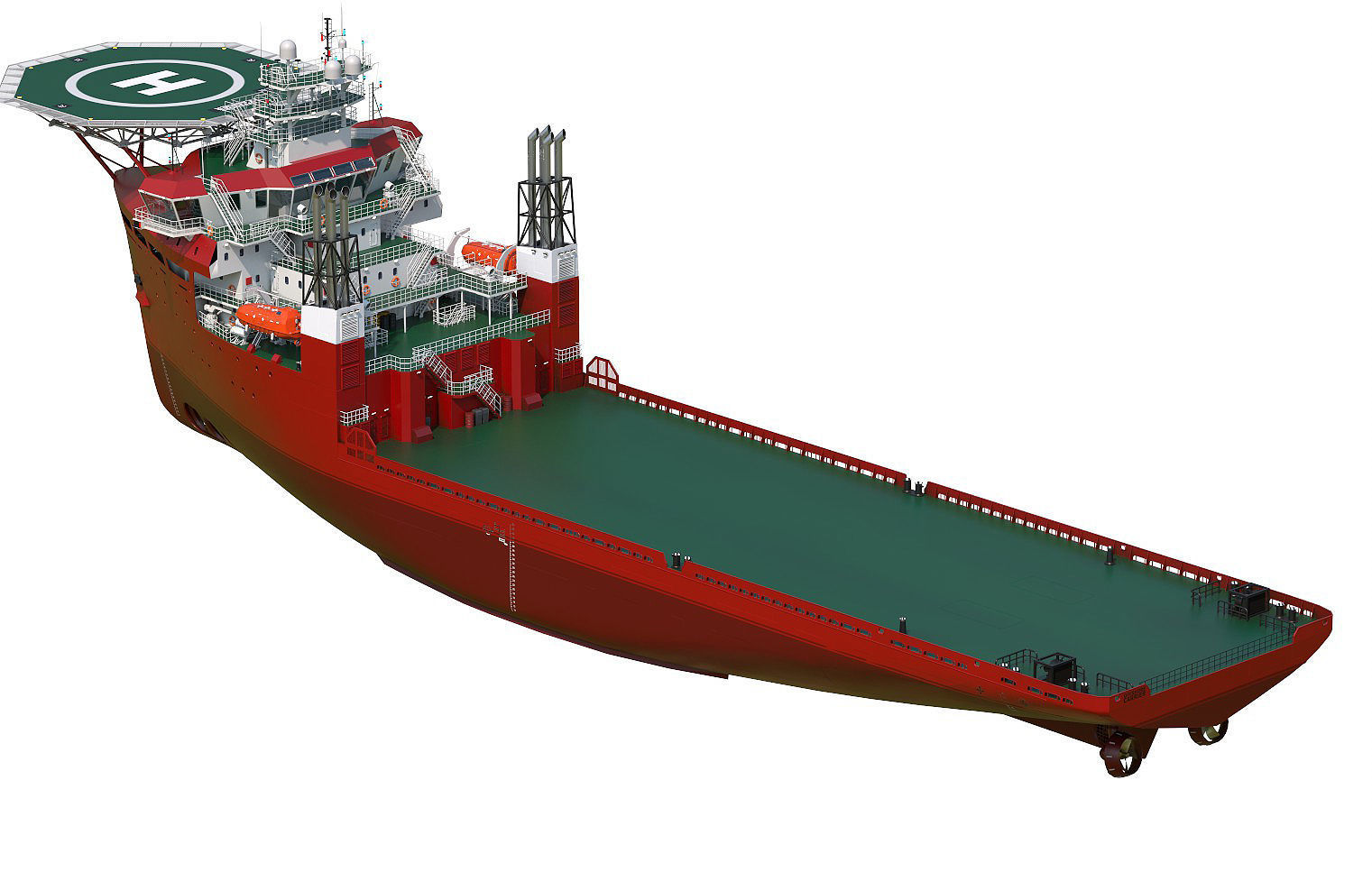 Offshore Carrier RED  3D model_8