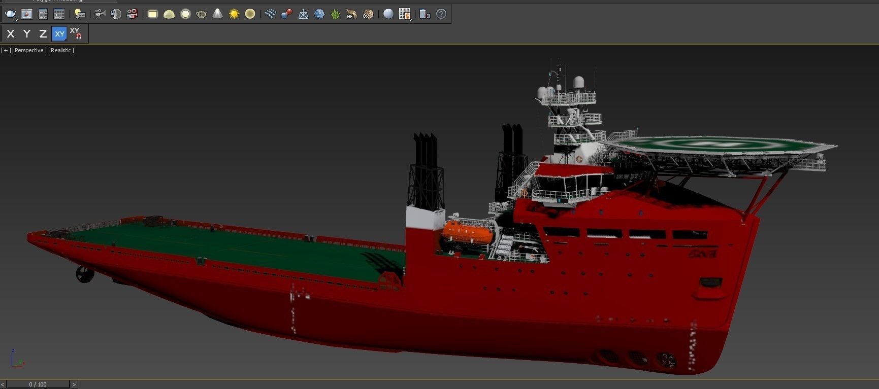 Offshore Carrier RED  3D model_13