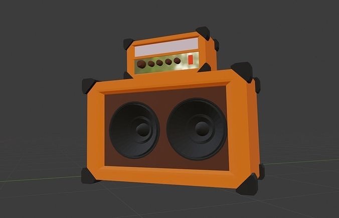 Guitar Amplifier Orange Amps Free low-poly 3D model