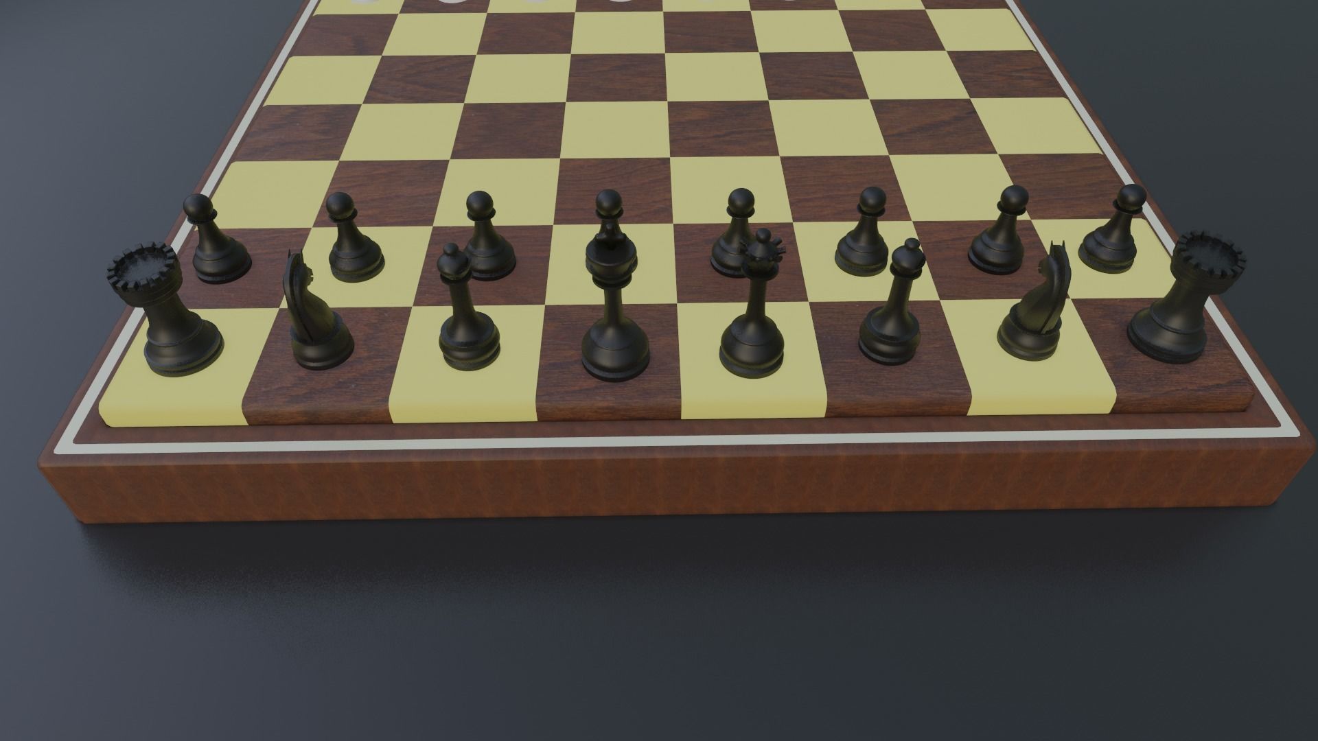 Lowpoly Chess Board 3D Model Low-poly 3D model_12