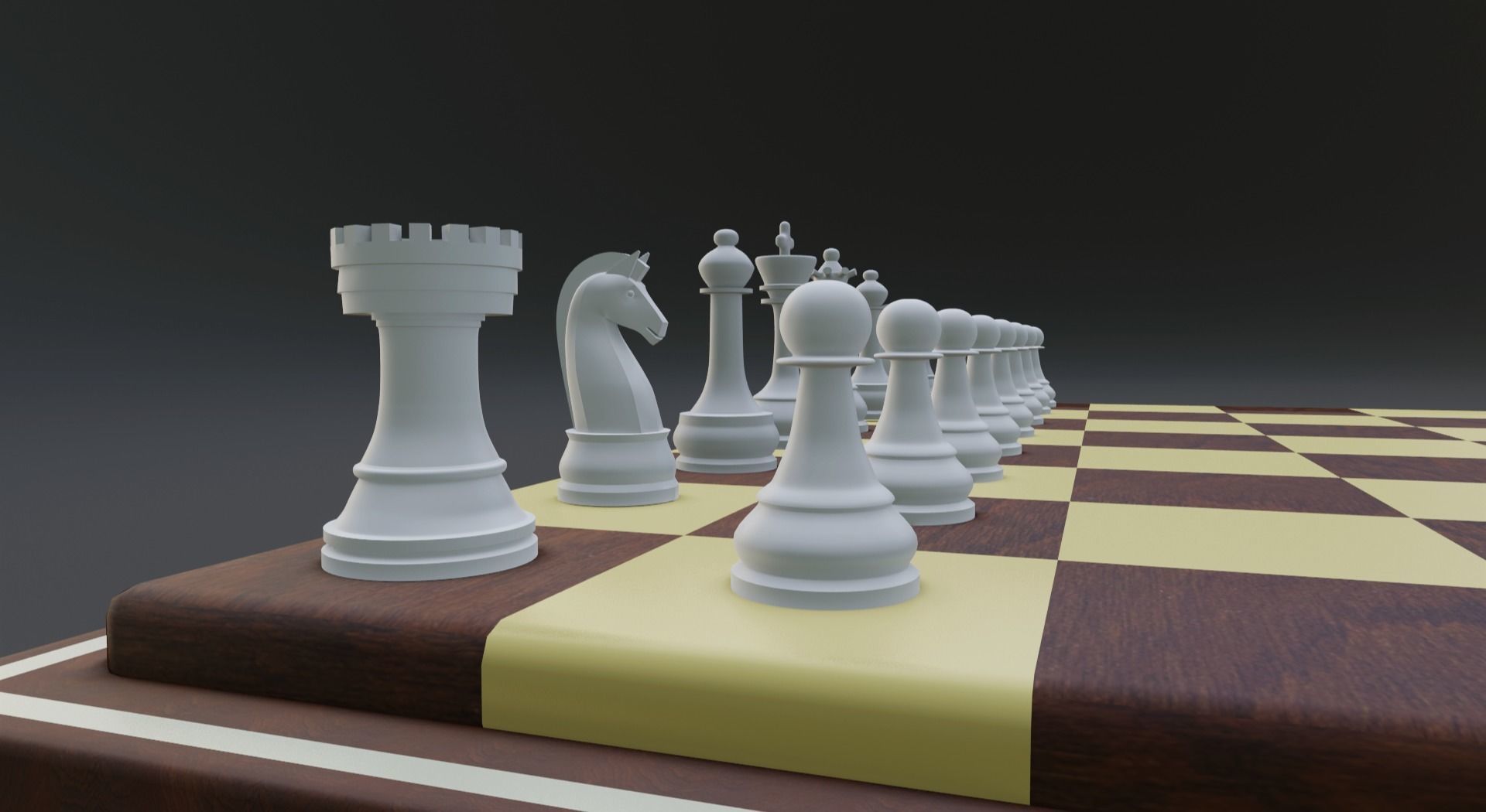 Lowpoly Chess Board 3D Model Low-poly 3D model_6