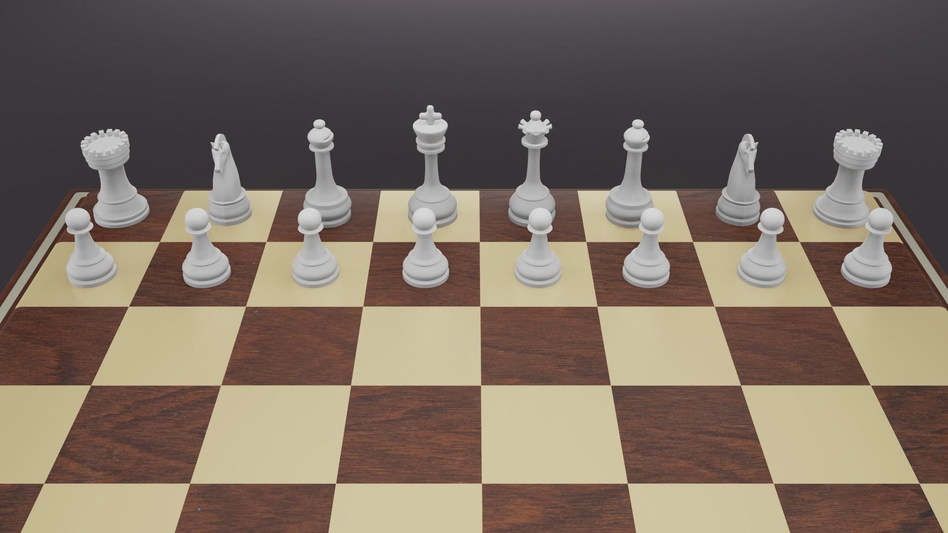 Lowpoly Chess Board 3D Model Low-poly 3D model_4