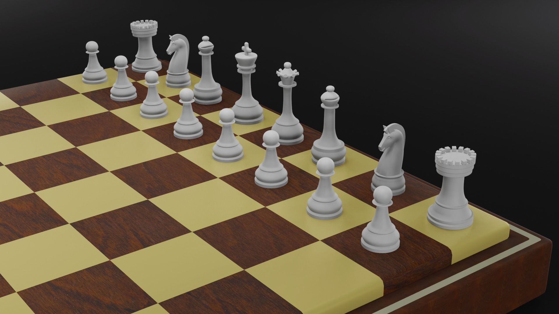 Lowpoly Chess Board 3D Model Low-poly 3D model_5