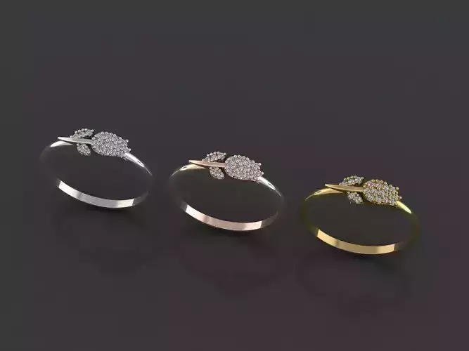 Gold Silver Ring 3d Print Model 3D print model  3D print model