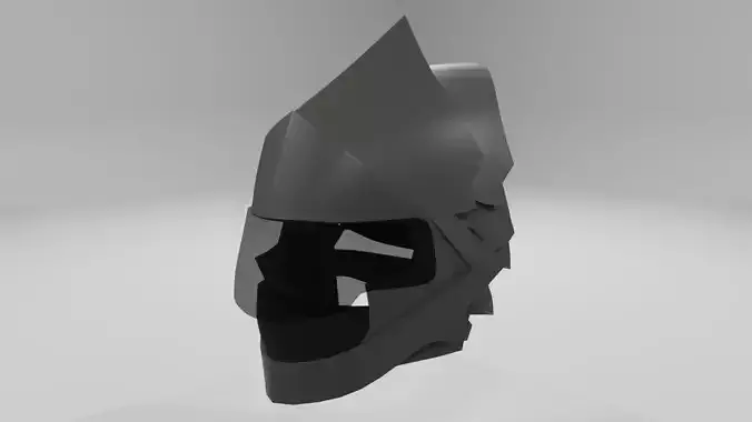 Sci-fi green plate helmet