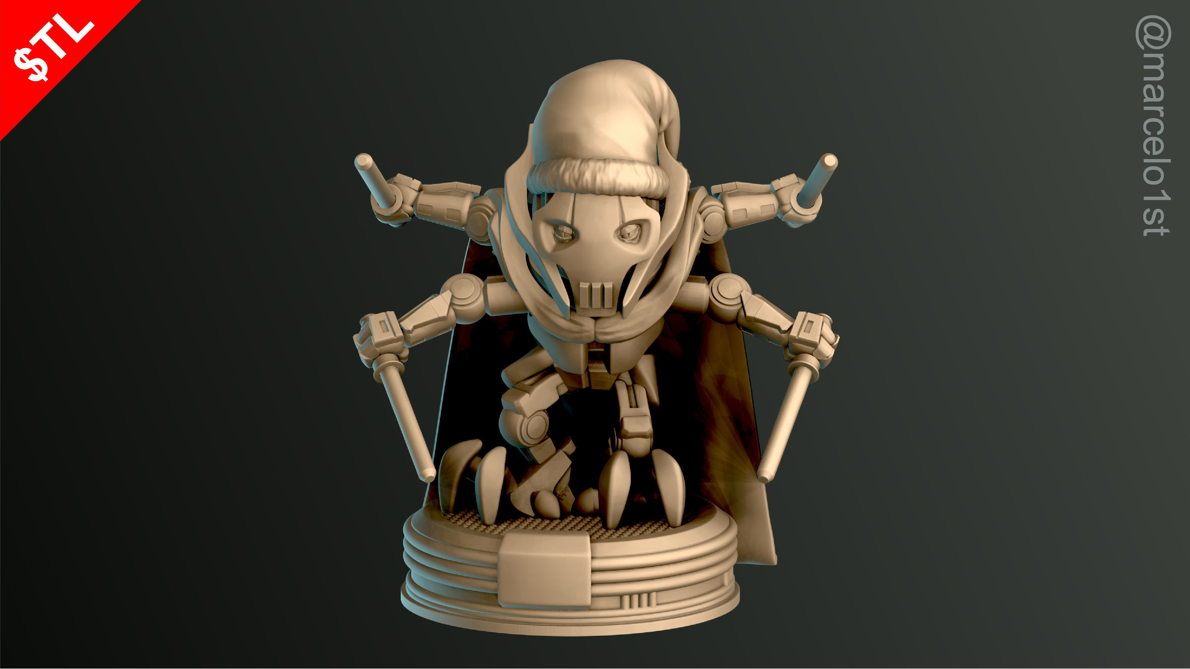 Cute General Grievous - Star Wars 3D print model_13