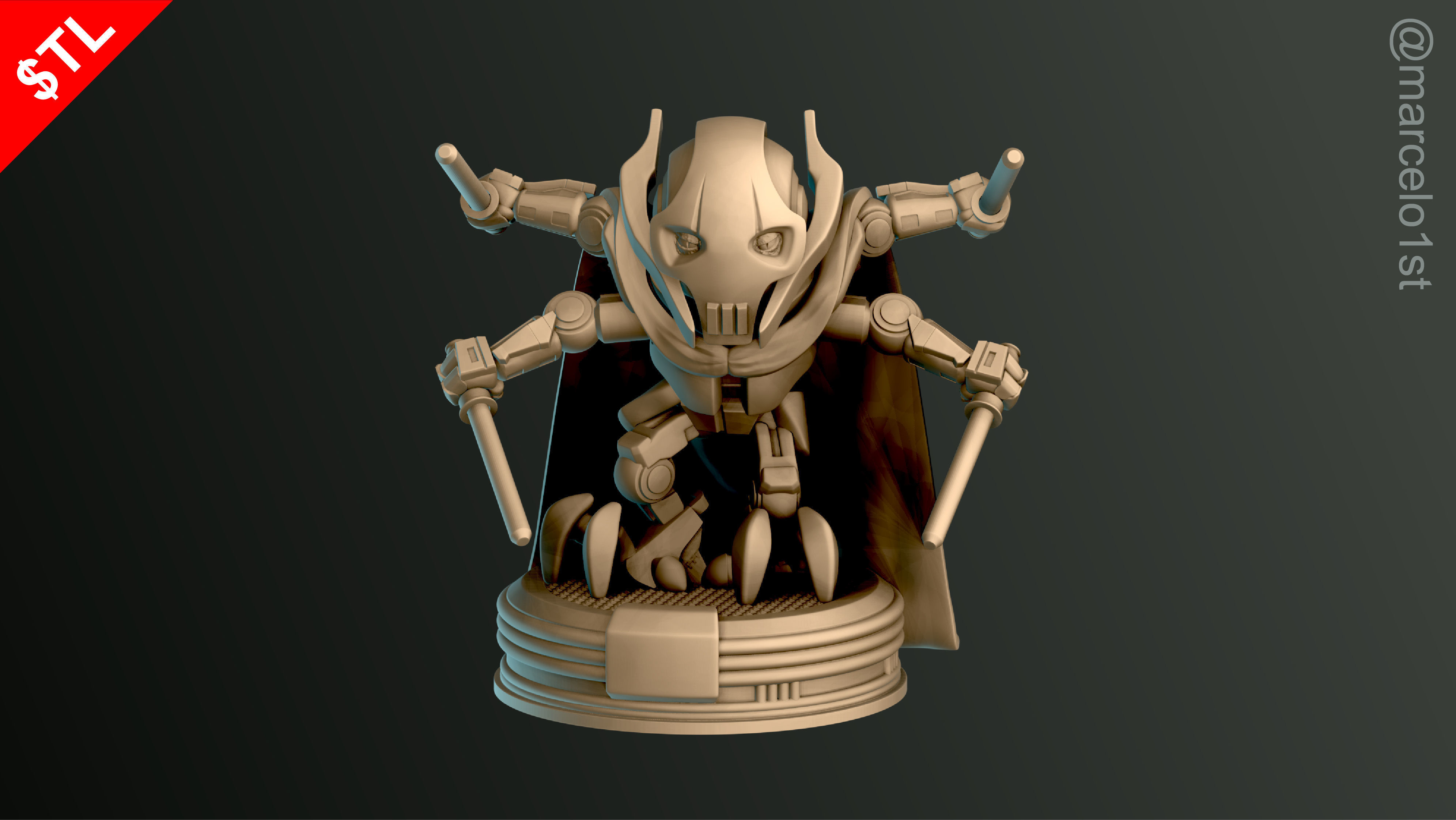 Cute General Grievous - Star Wars 3D print model_24