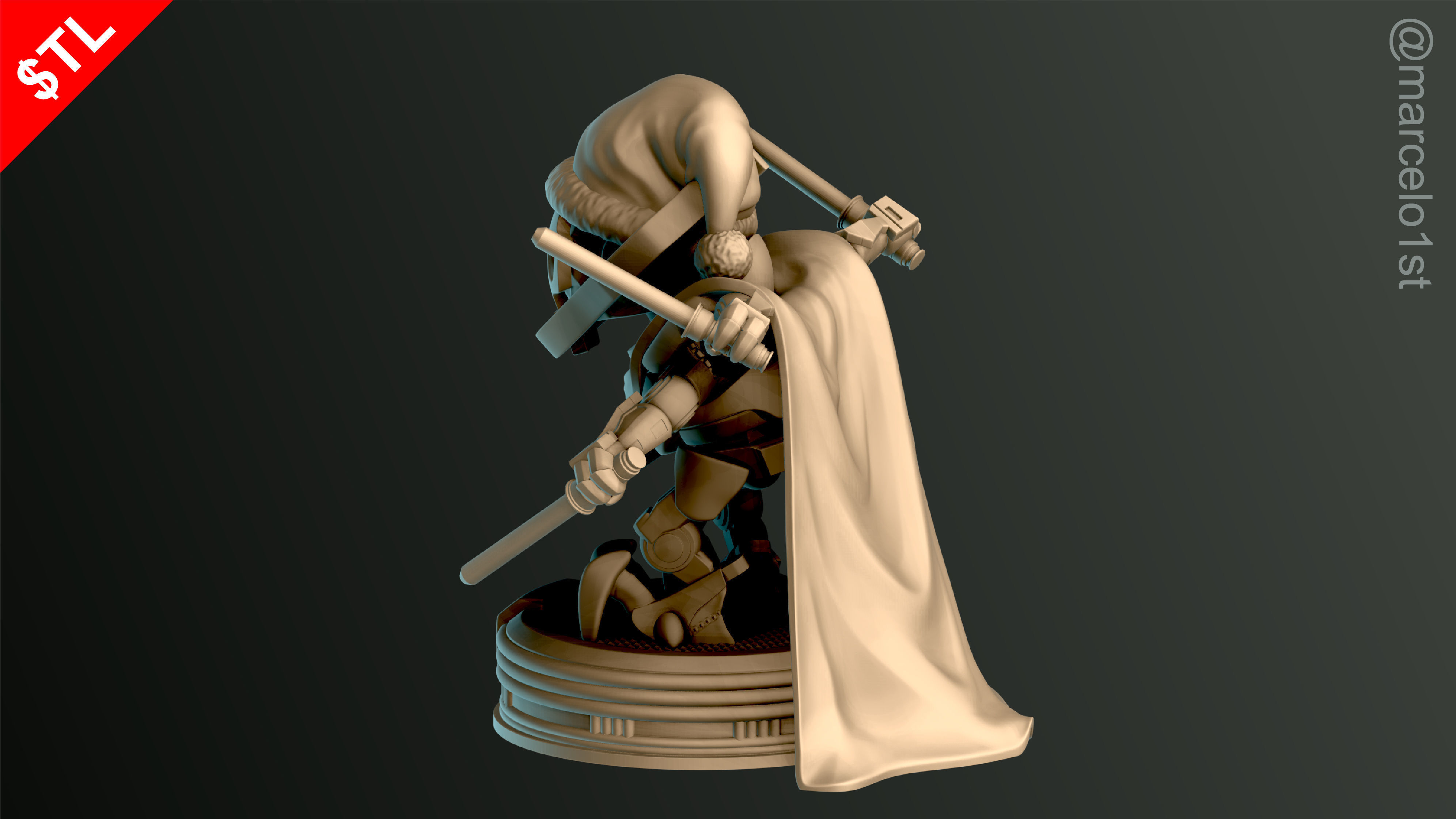 Cute General Grievous - Star Wars 3D print model_9