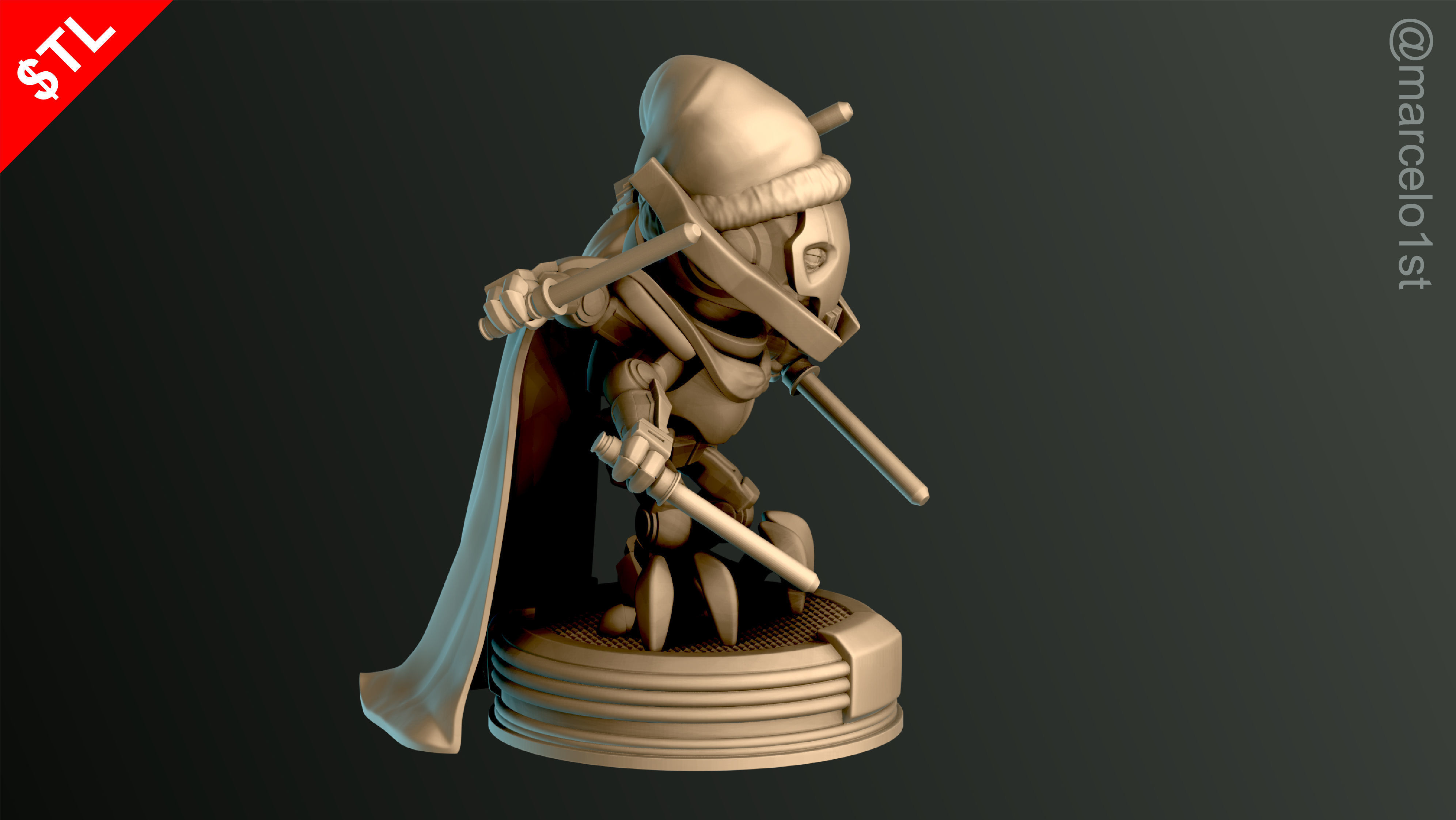 Cute General Grievous - Star Wars 3D print model_5