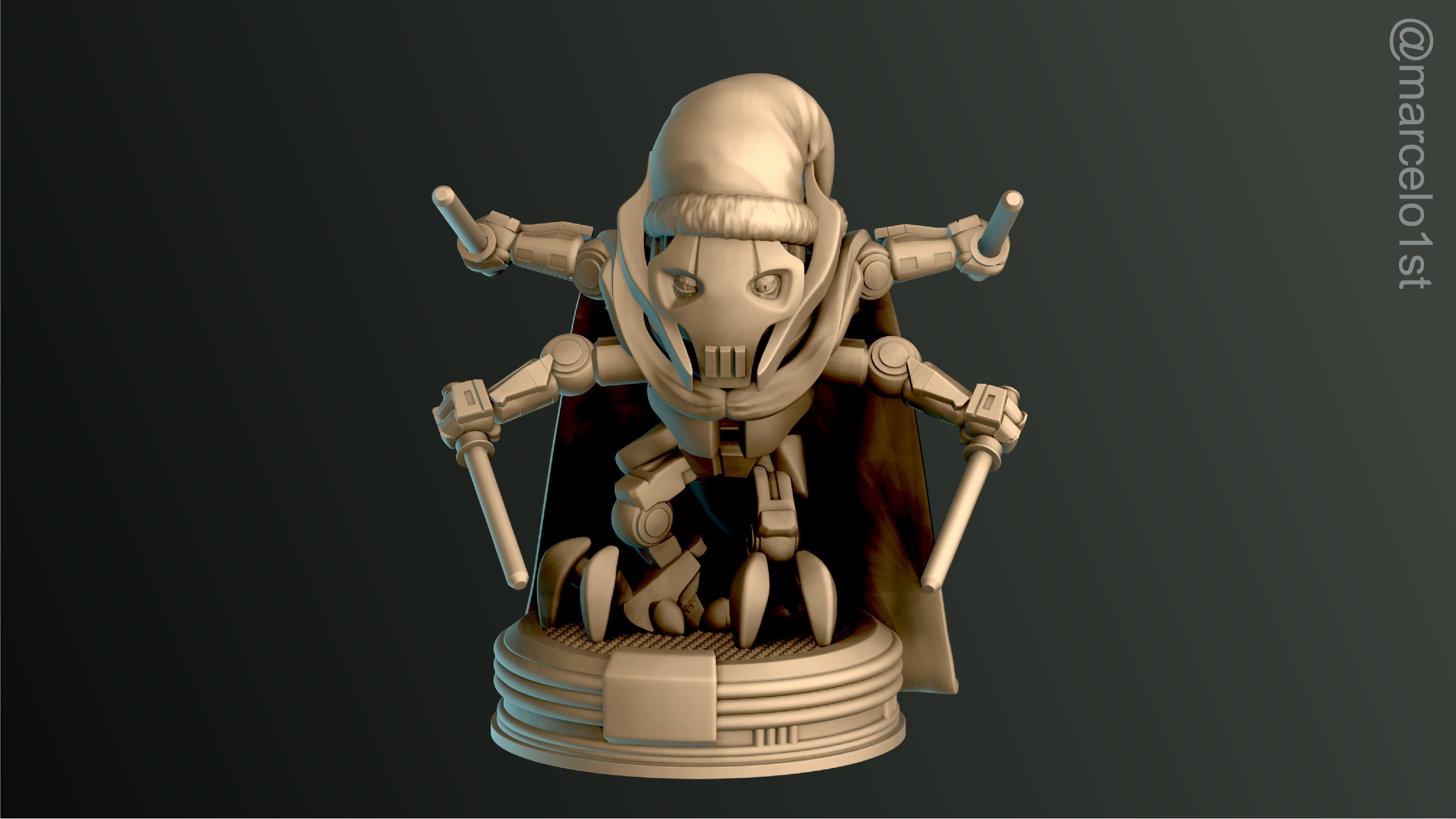 Cute General Grievous - Star Wars 3D print model_12