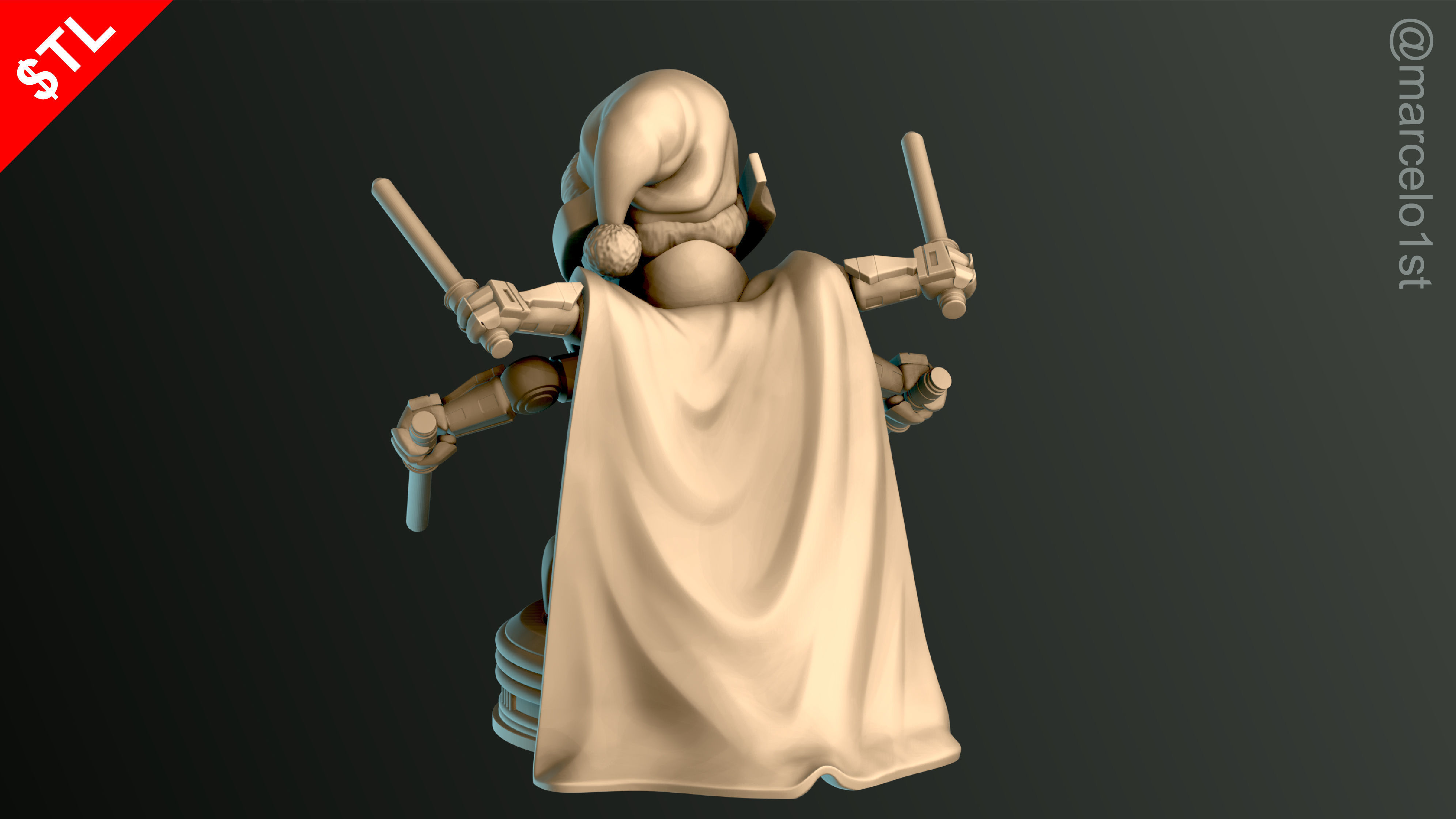 Cute General Grievous - Star Wars 3D print model_8