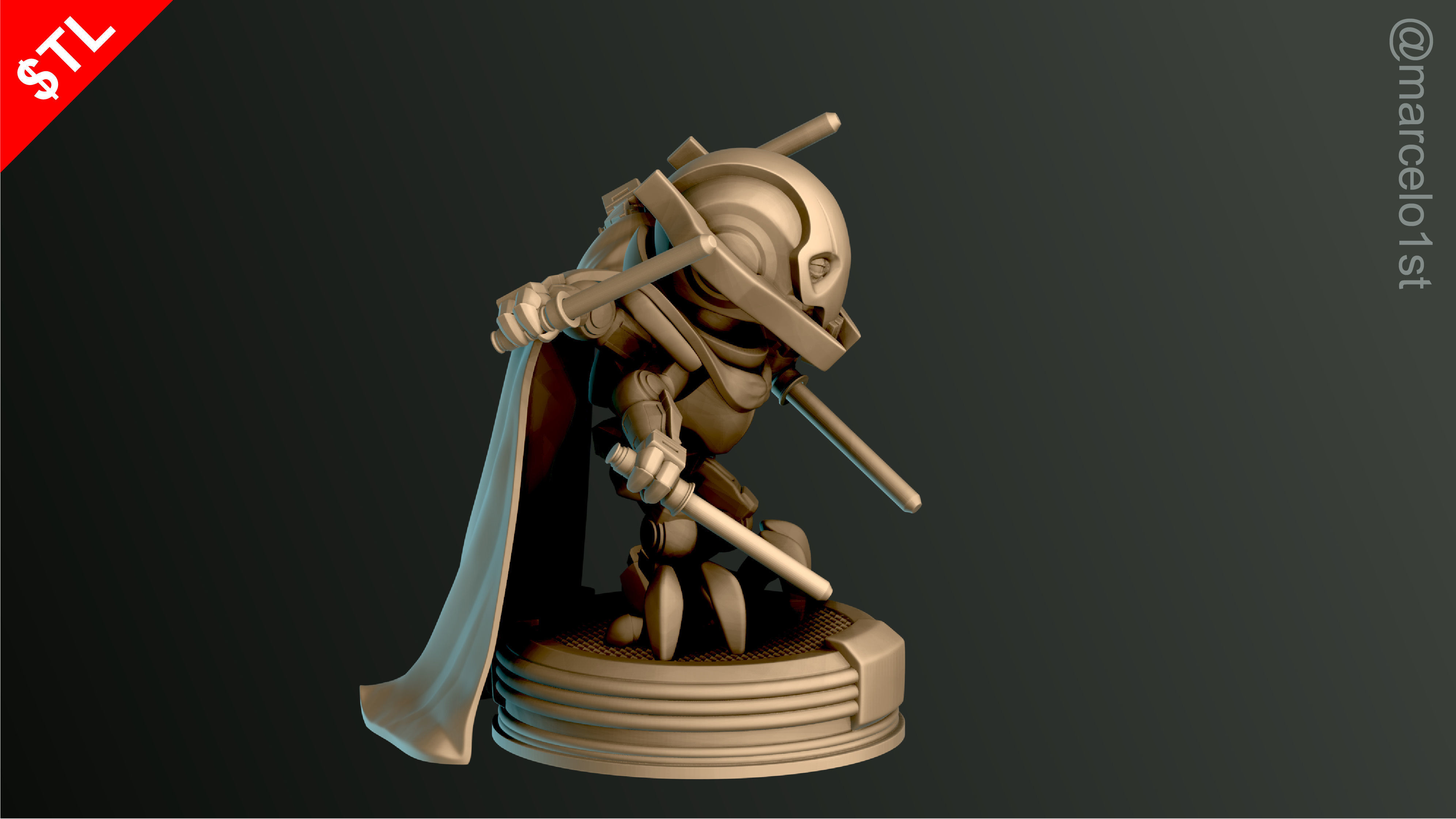 Cute General Grievous - Star Wars 3D print model_17