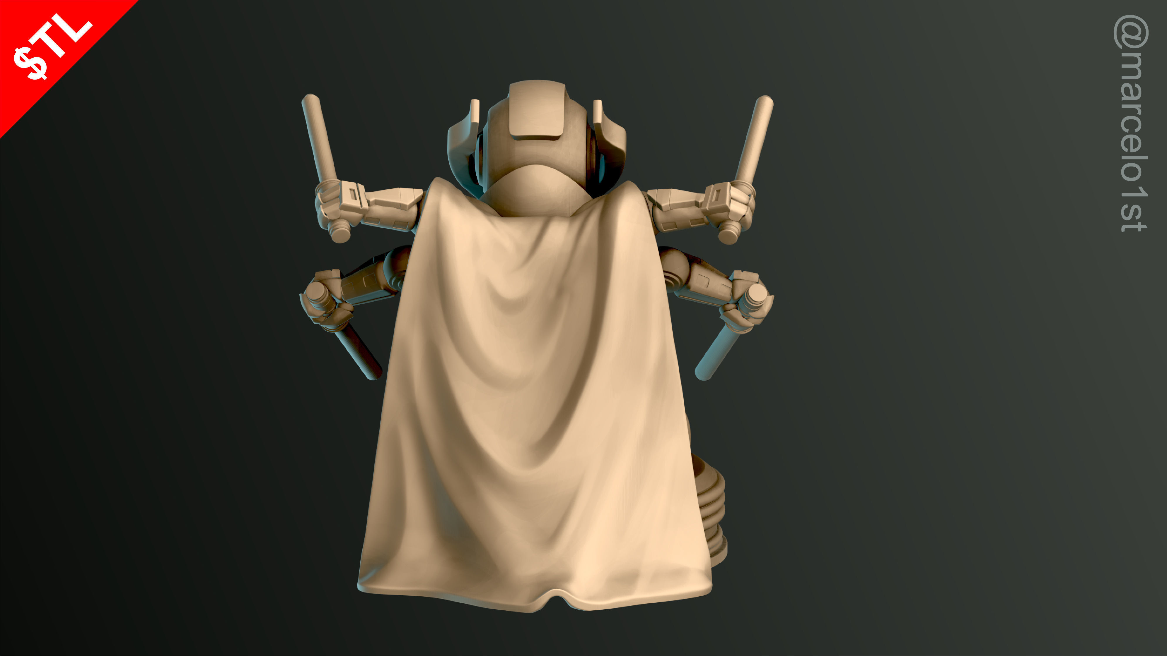 Cute General Grievous - Star Wars 3D print model_19