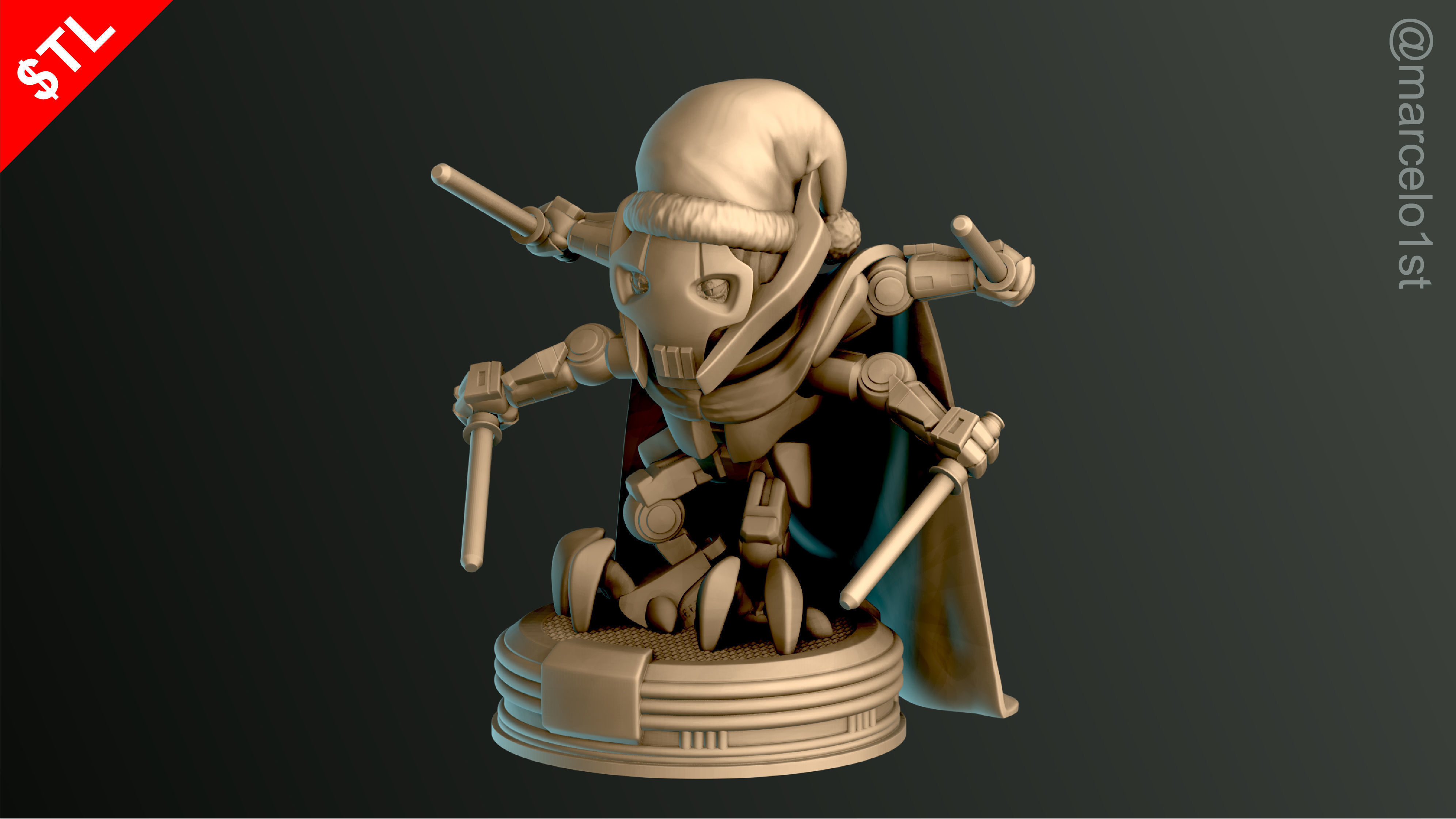 Cute General Grievous - Star Wars 3D print model_11