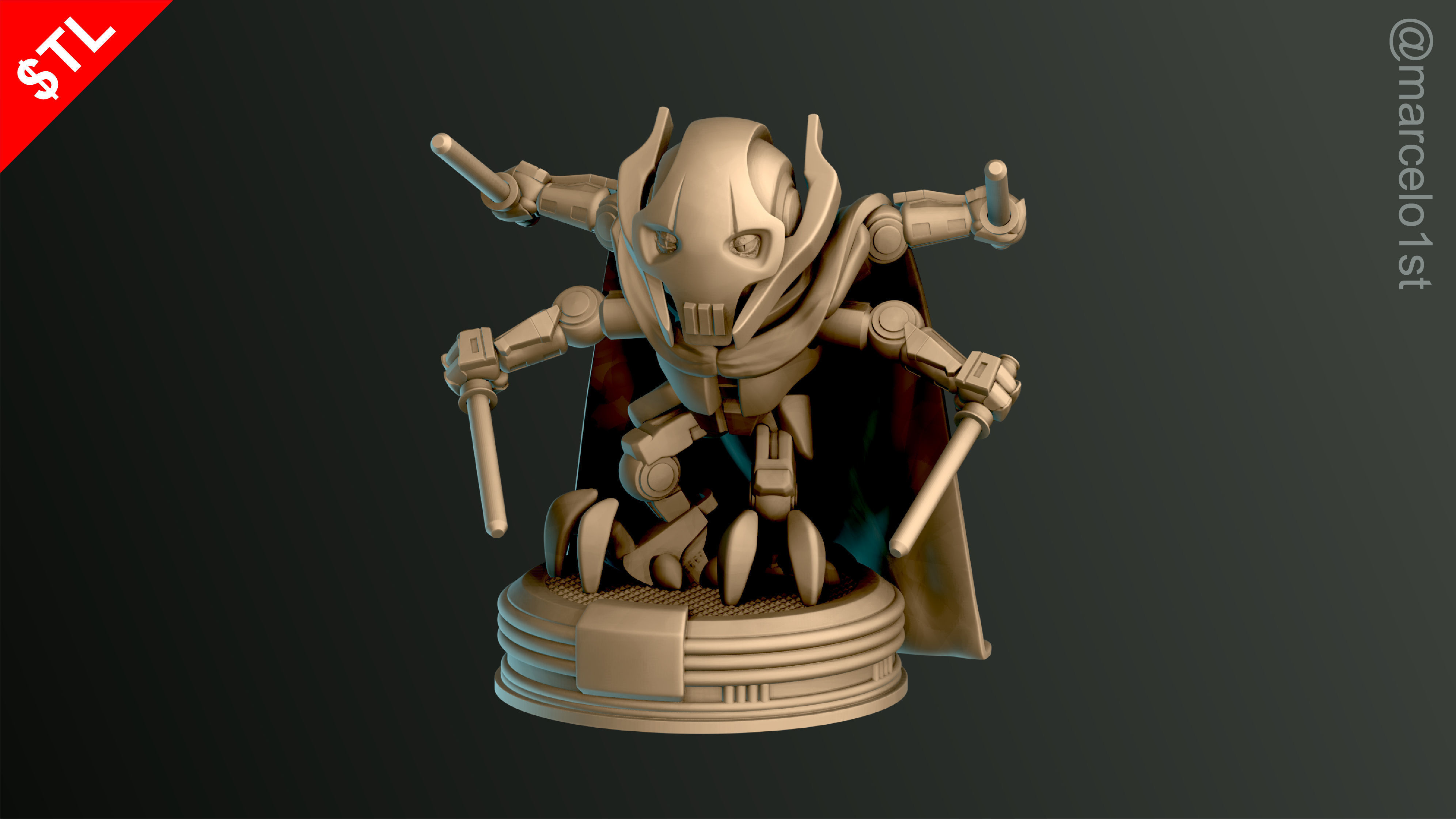 Cute General Grievous - Star Wars 3D print model_23