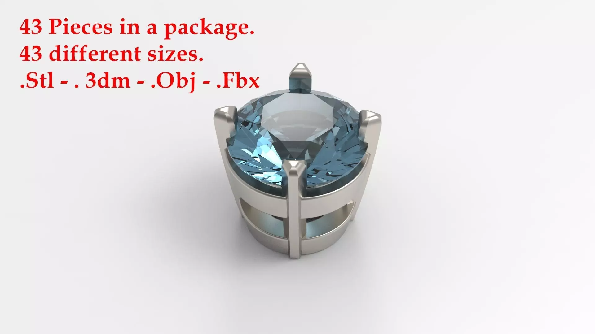 Jewelry Prong Head Set Package 092 3D print model