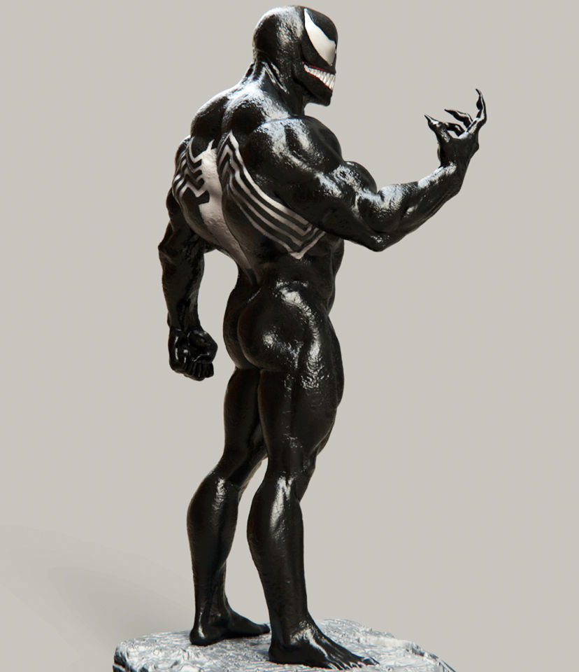 Venom statue  3D print model_1