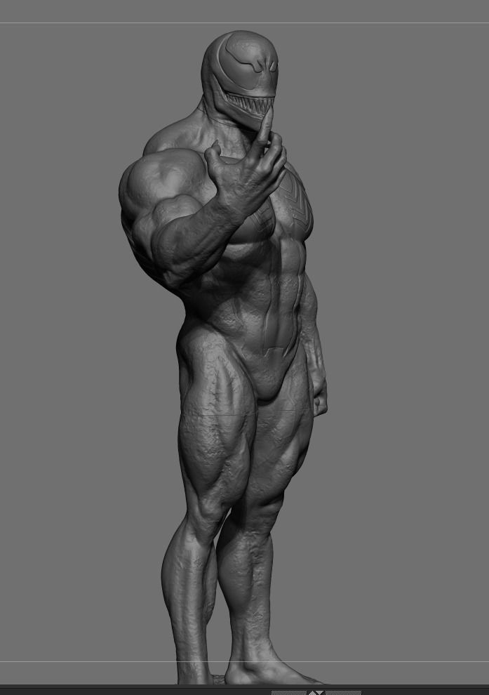 Venom statue  3D print model_5