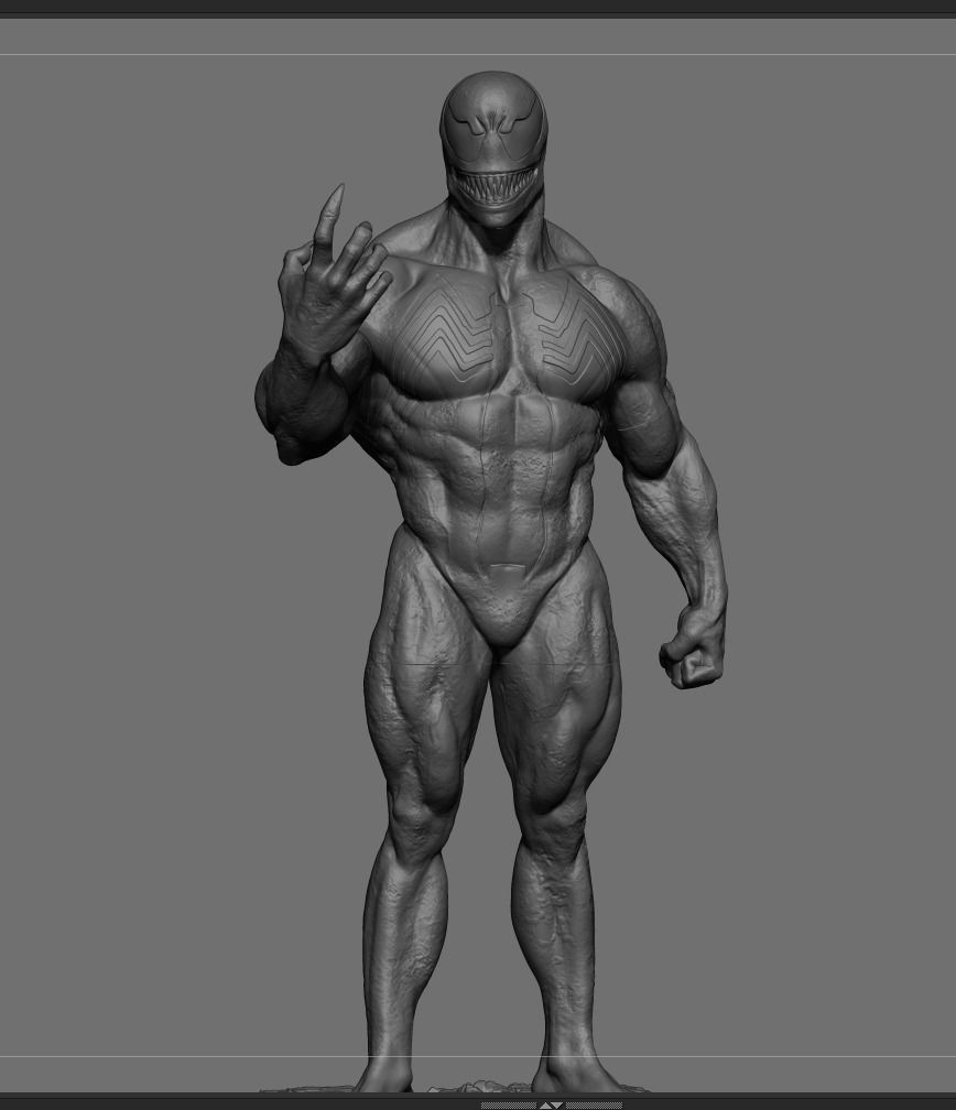 Venom statue  3D print model_6