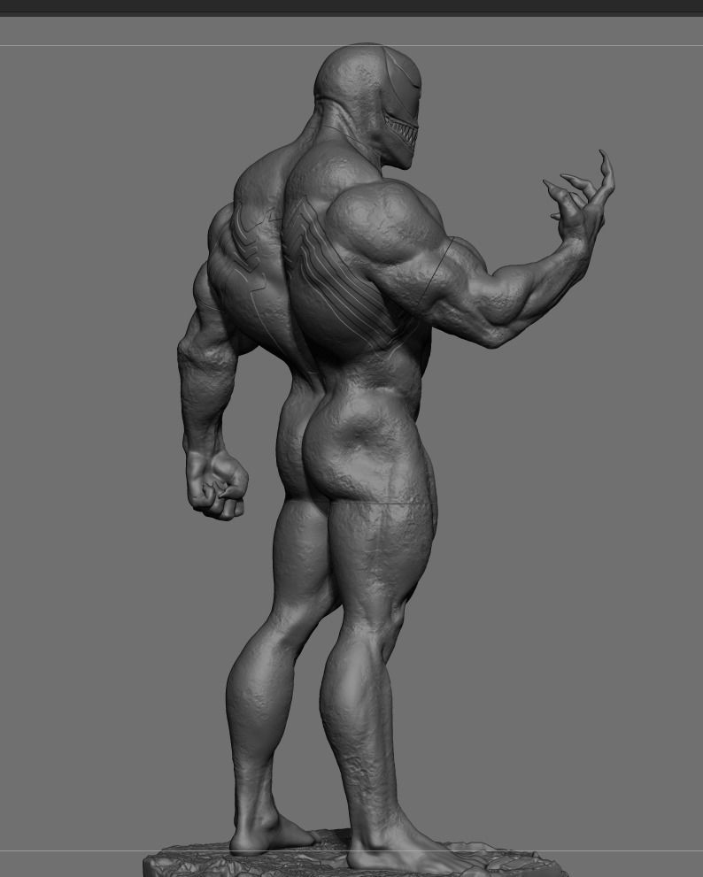 Venom statue  3D print model_9