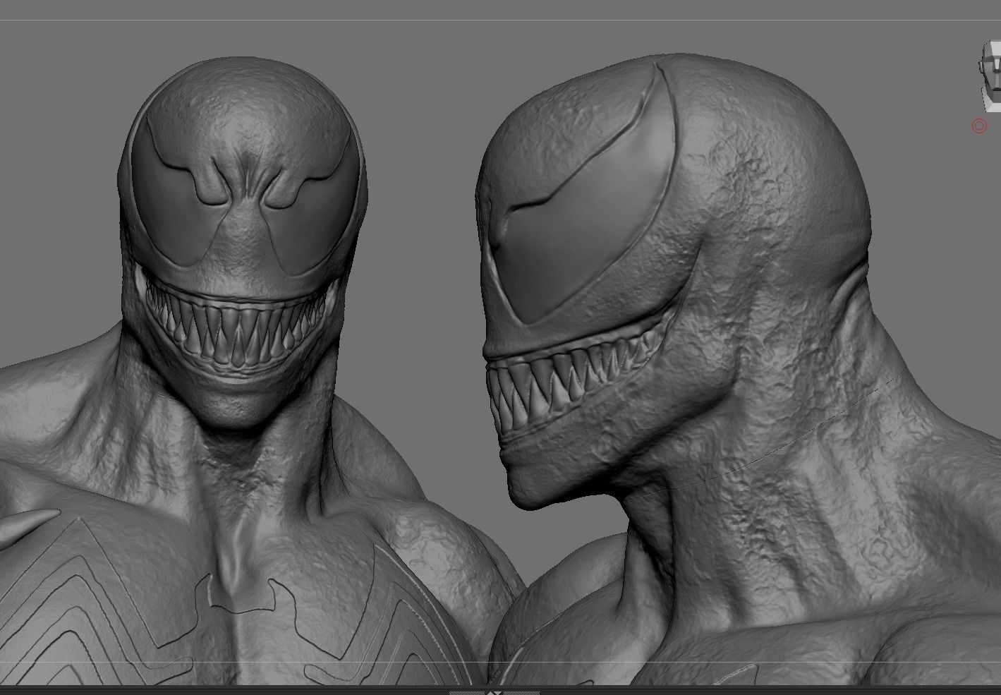 Venom statue  3D print model_16