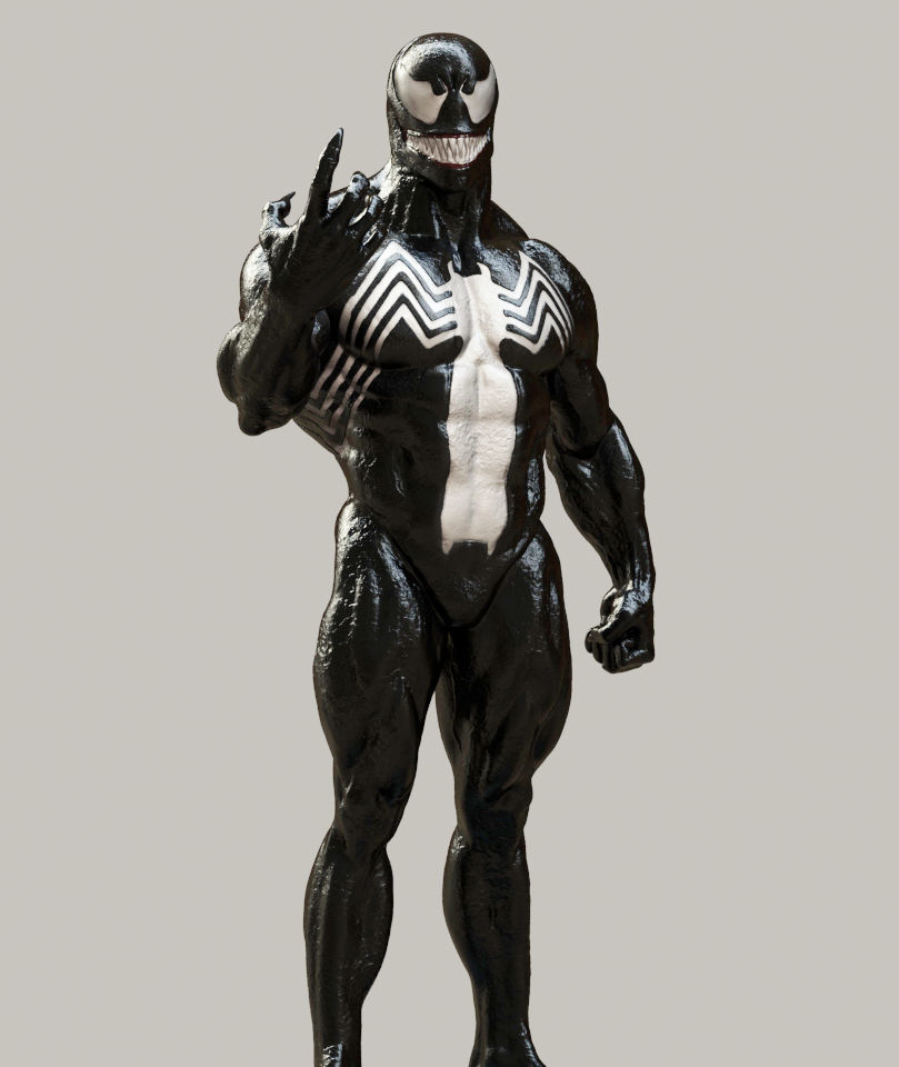 Venom statue  3D print model_2