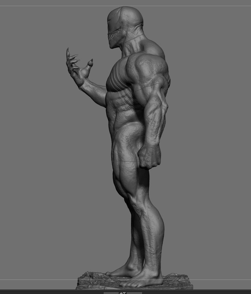 Venom statue  3D print model_11