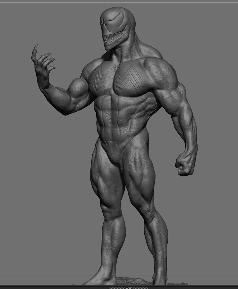 Venom statue  3D print model_12