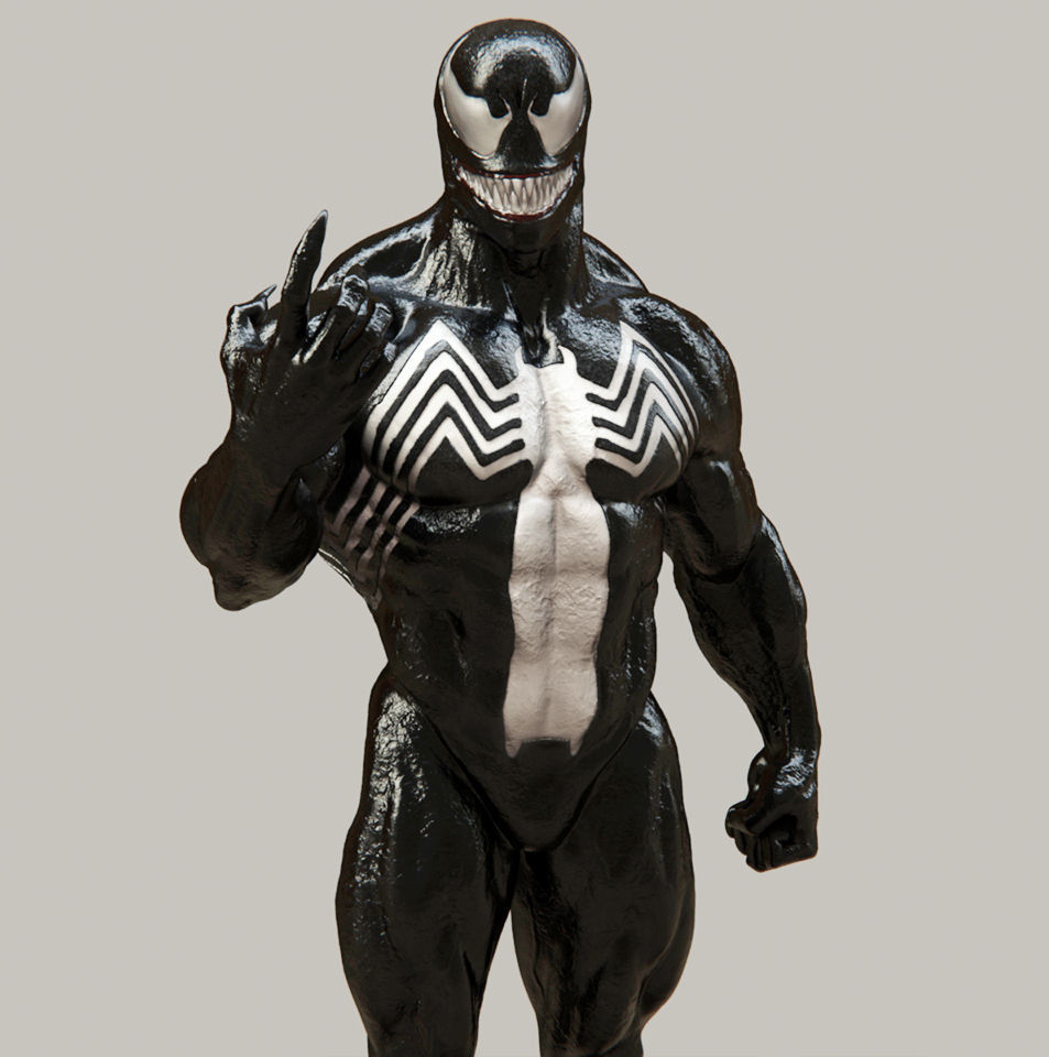 Venom statue  3D print model_3