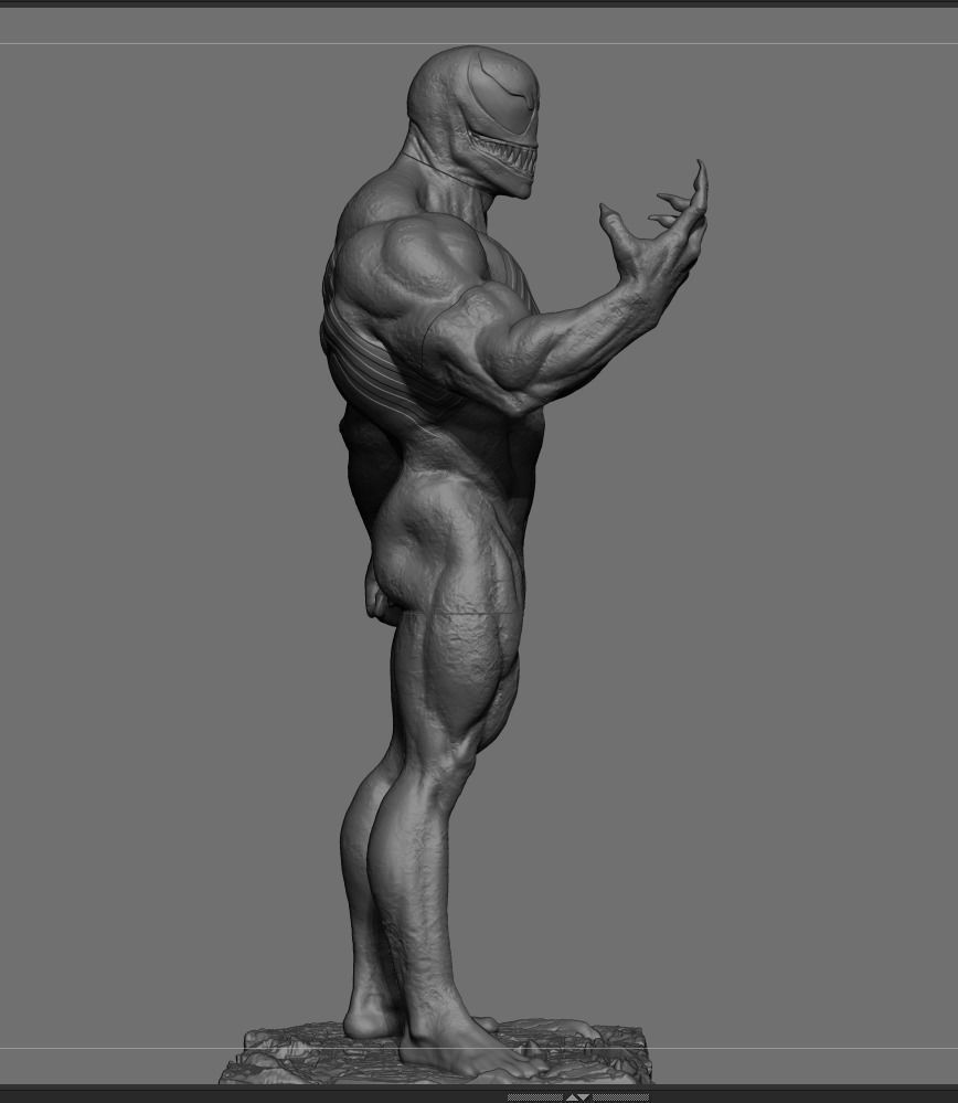 Venom statue  3D print model_8