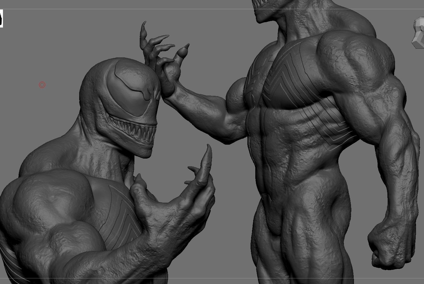 Venom statue  3D print model_14
