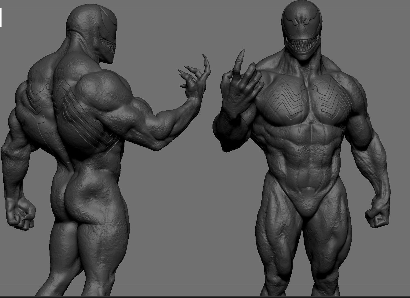 Venom statue  3D print model_15