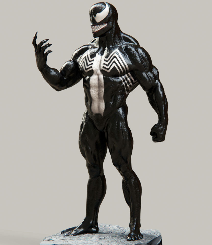 Venom statue  3D print model_4