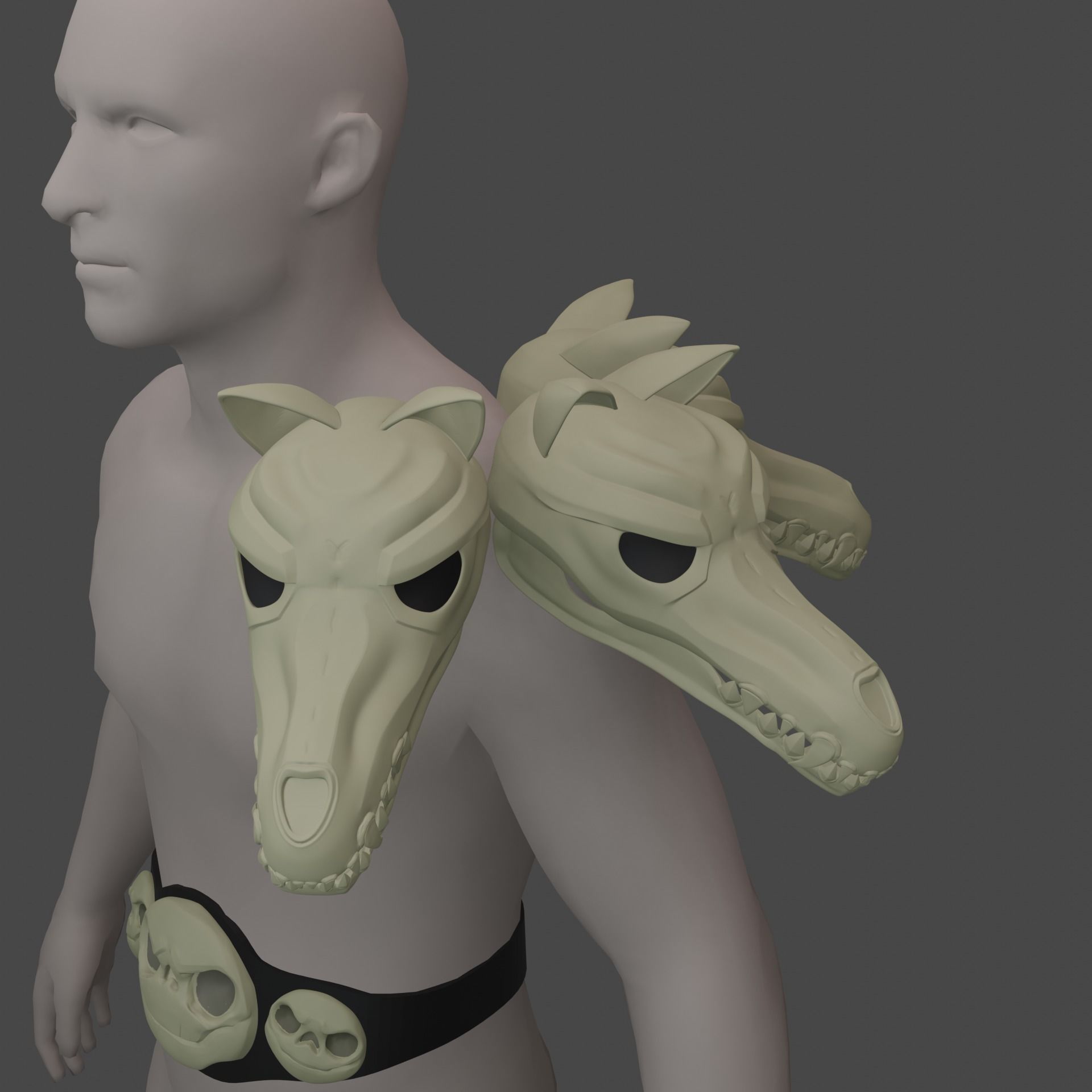 hades Zagreus  armor cosplay skull 3d print 3D print model_2