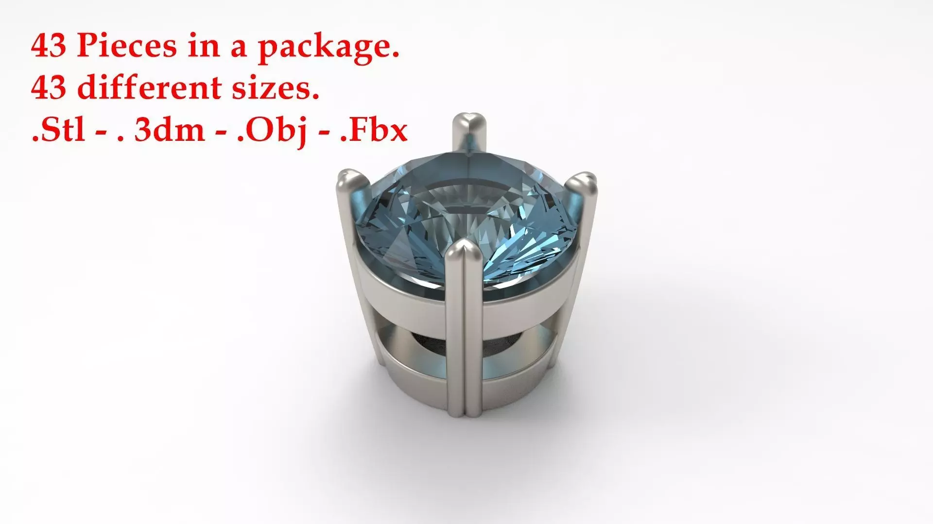 Jewelry Prong Head Set Package 102 3D print model_0