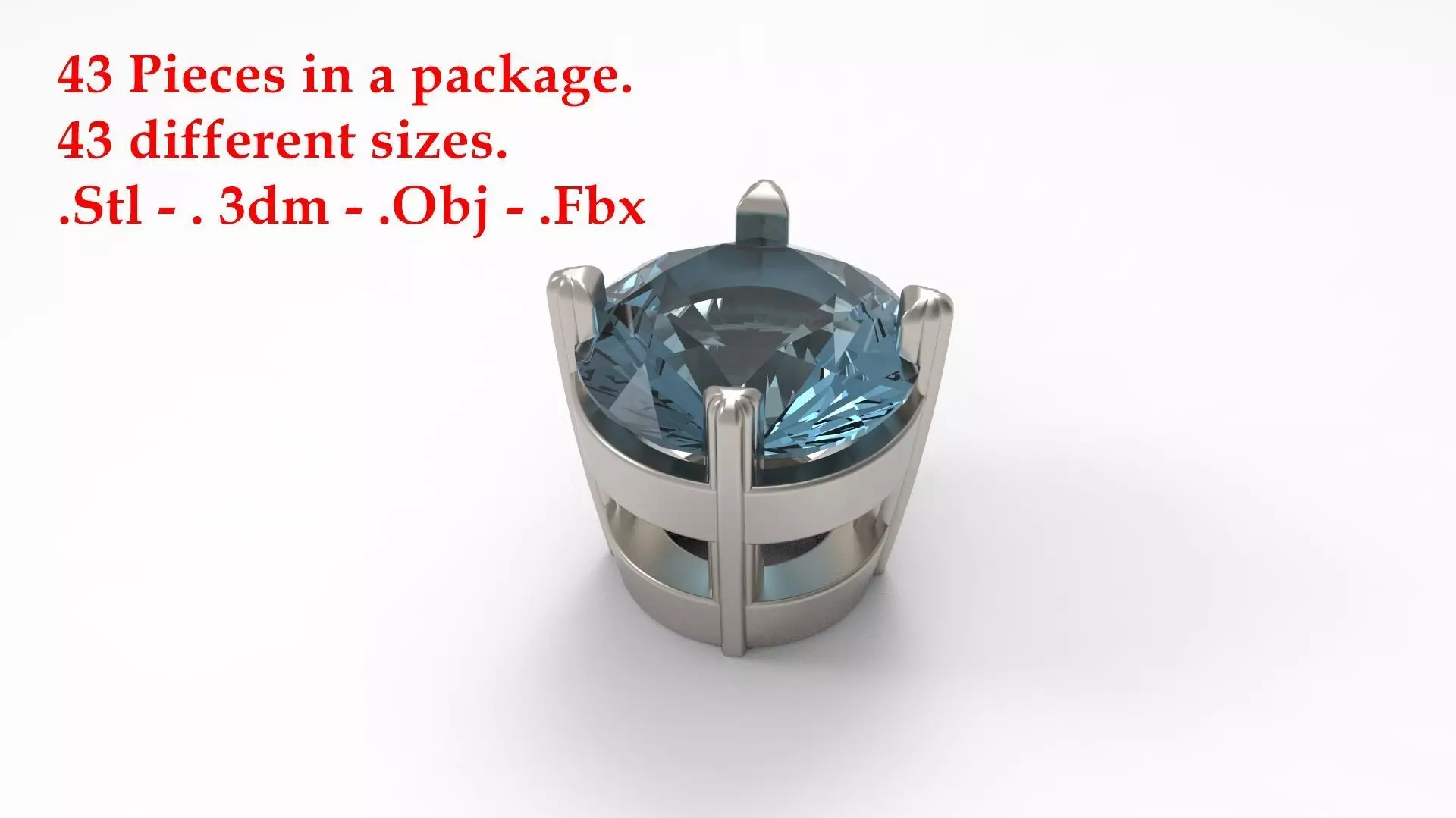 Jewelry Prong Head Set Package 103 3D print model_0