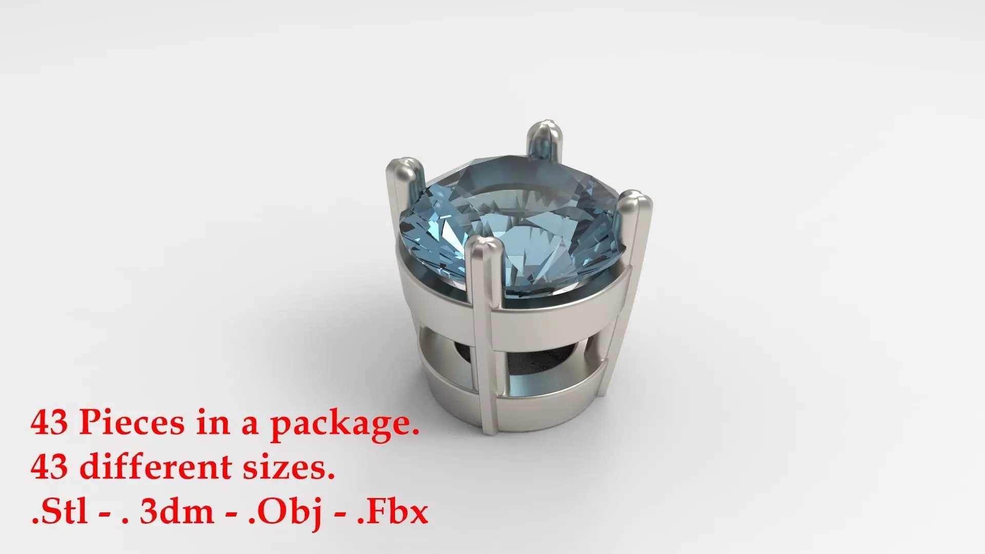 Jewelry Prong Head Set Package 107 3D print model_0