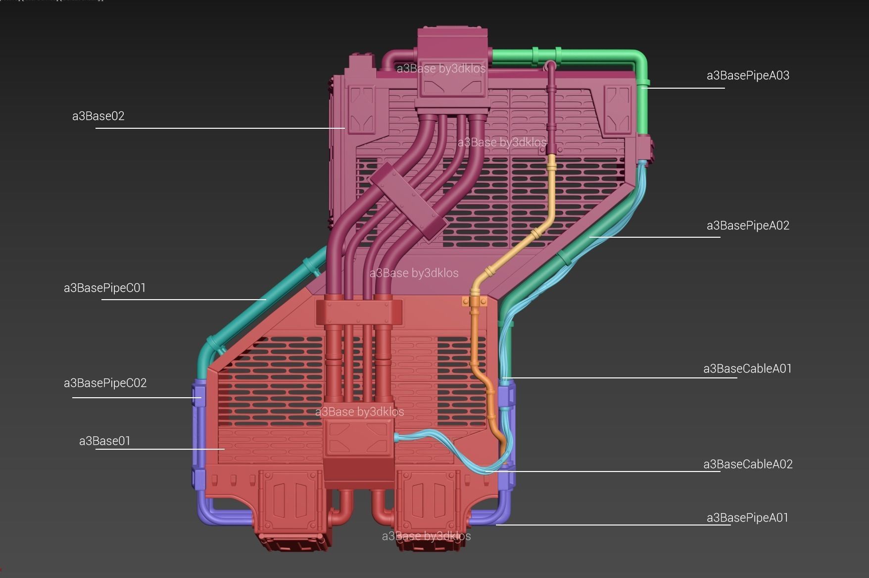 Dog Alien Walking and BUST - fanart printable STL 3D print model 3D print model_15